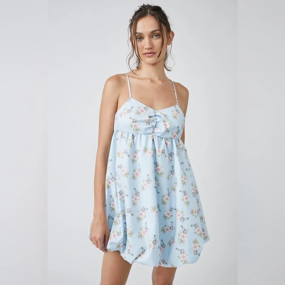 FREE PEOPLE In A Bubble Floral Mini Dress - Picture 4 of 12